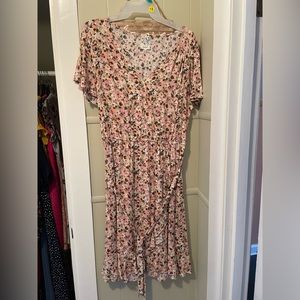 Pink floral dress